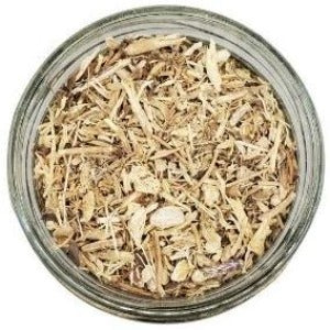 Echinacea Purpurea Root in a jar with a white background