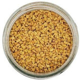 Fenugreek Seeds in a jar with a white background