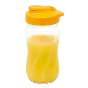 Yellow mason top on a mason jar
