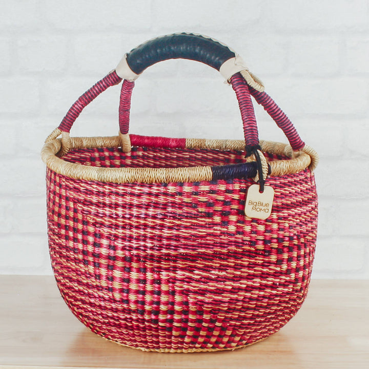 Big Blue Moma - Round Basket Large - Traditional Palette