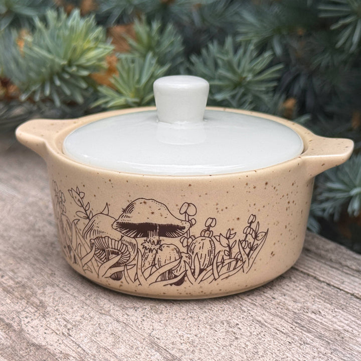 Twinkltoast - Pyrex-Inspired Forest Fancies Casserole Ceramic Trinket Box