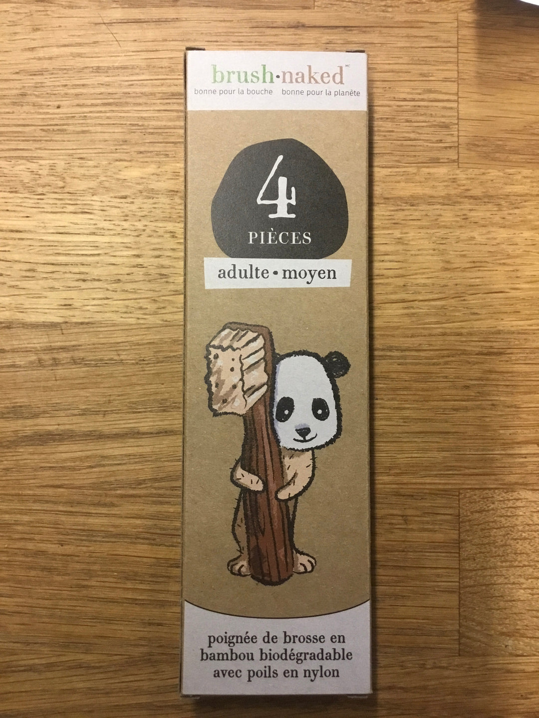 Brush Naked bamboo Toothbrush single - 4pack