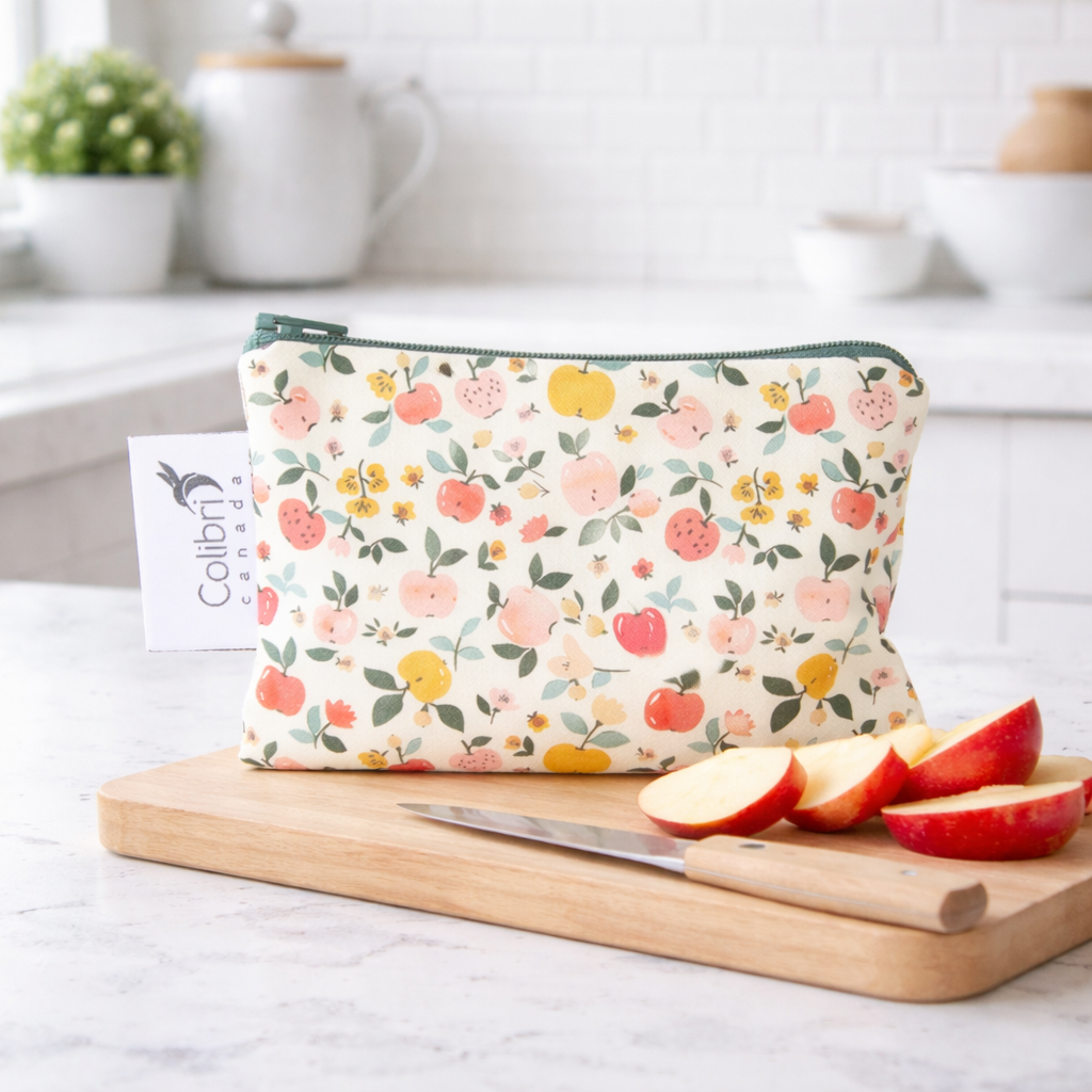 Colibri Canada - Apples Reusable Snack Bag - Small