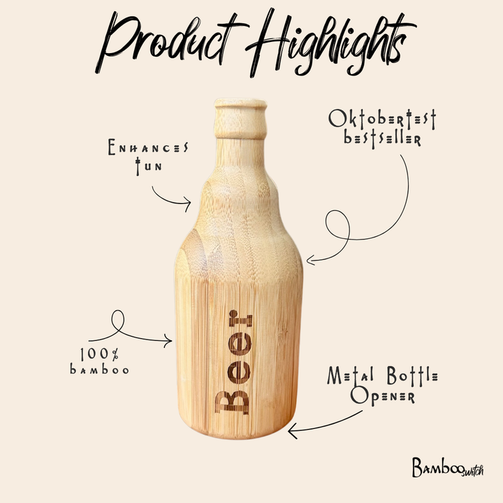 Bamboo Switch - Bamboo Beer Bottle Opener | Men's Stocking Stuffer