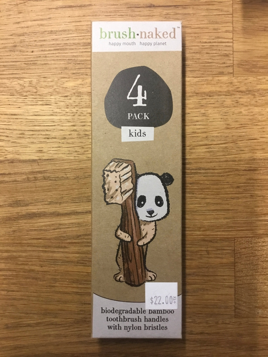 Brush Naked bamboo Toothbrush single - 4pack