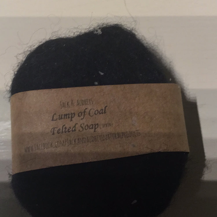 Jack and Audreys Lump of Coal Felted Soap (out of stock)