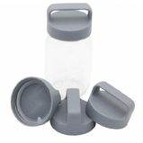 Canister Lids For Regular Mouth Mason Jar 4 Pack with one lid on a bottle