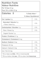 Nutrition Information for Maca Powder Gelatinized organic
