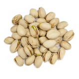 pistachios in shells on a white background