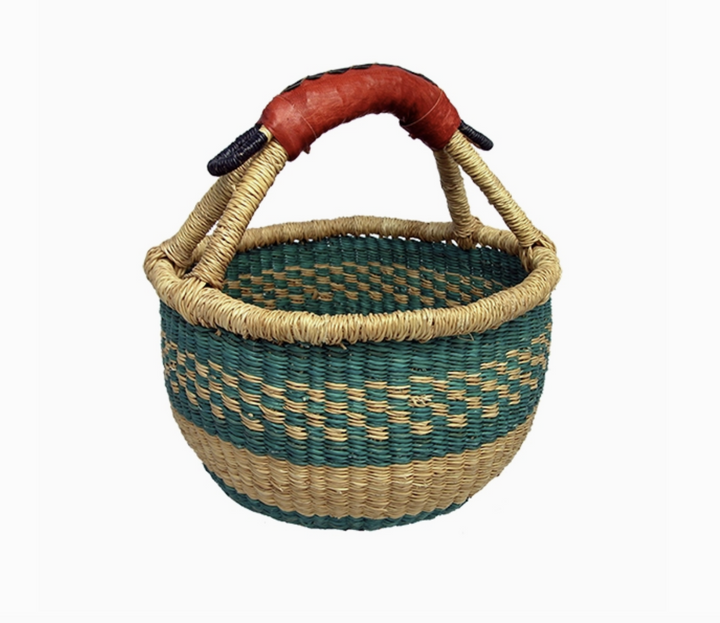 Mini Leather Wrapped Handle G149A African Market Baskets