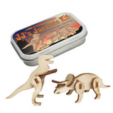Childrens wooden dinosaur puzzle kit