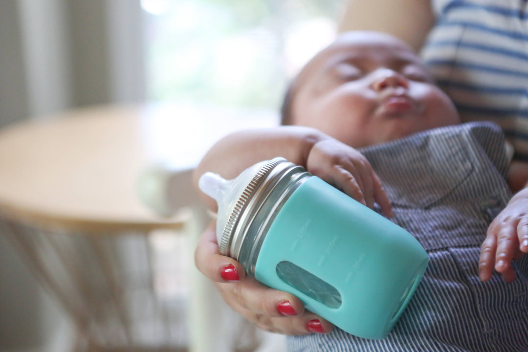Baby Silicone Sleeve for Mason Bottles - 4oz & 8oz Options Available