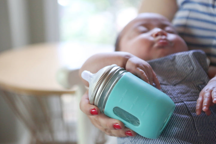 Baby Silicone Sleeve for Mason Bottles - 4oz & 8oz Options Available