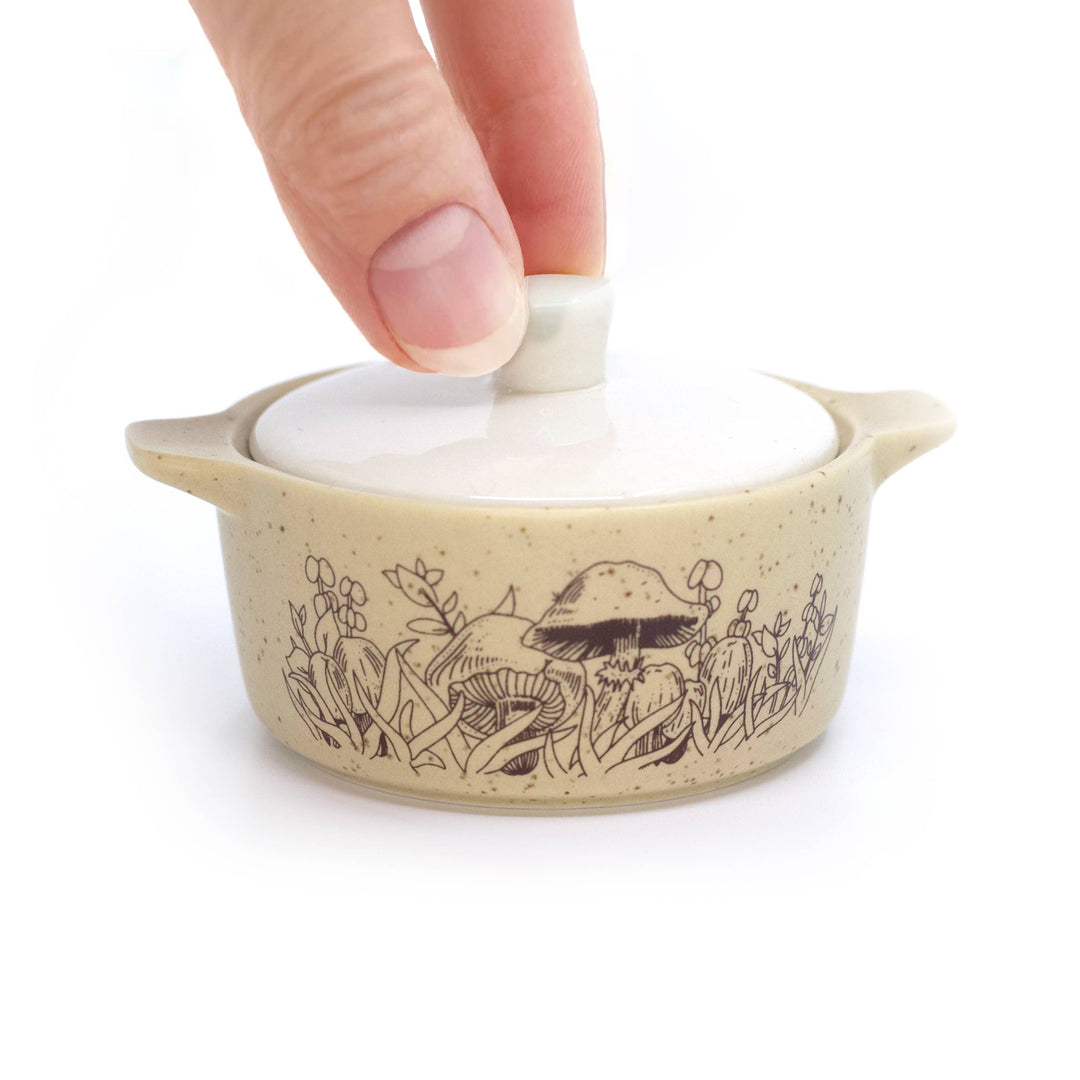 Twinkltoast - Pyrex-Inspired Forest Fancies Casserole Ceramic Trinket Box