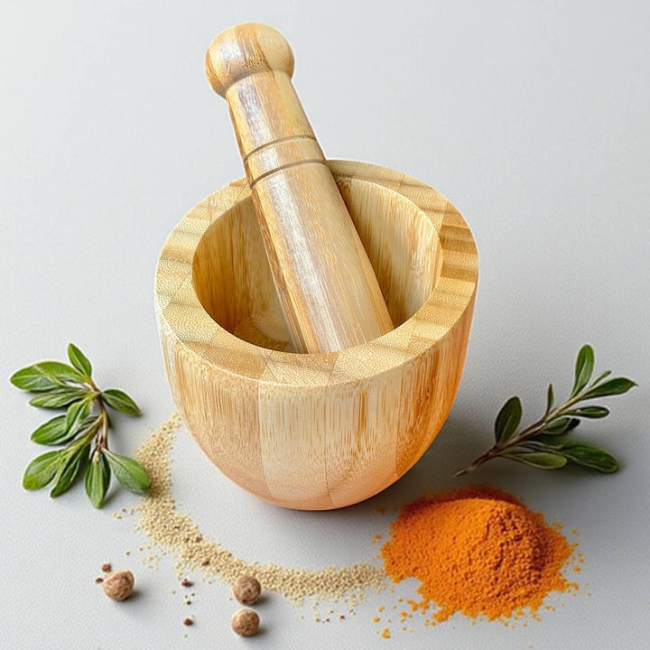 Bamboo Switch - Bamboo Mortar and Pestle | NEW design | Holliday Gift