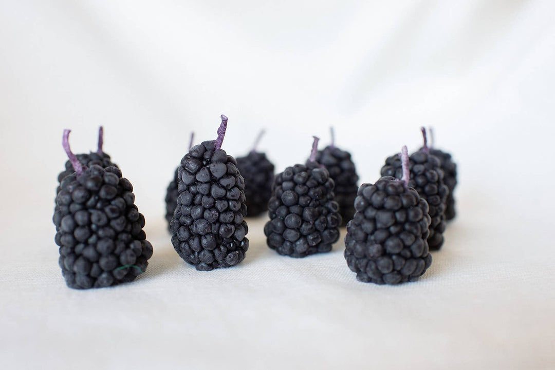 Happy Organics - Blackberry Beeswax Birthday Candles