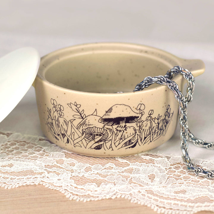Twinkltoast - Pyrex-Inspired Forest Fancies Casserole Ceramic Trinket Box