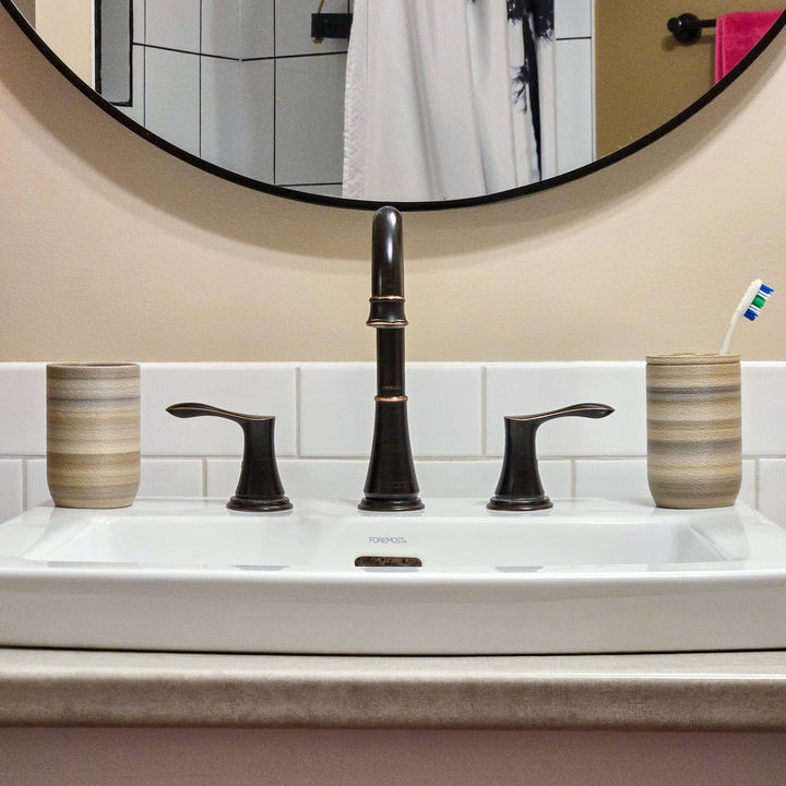 Bathroom Set - Cup and Toothbrush Holder