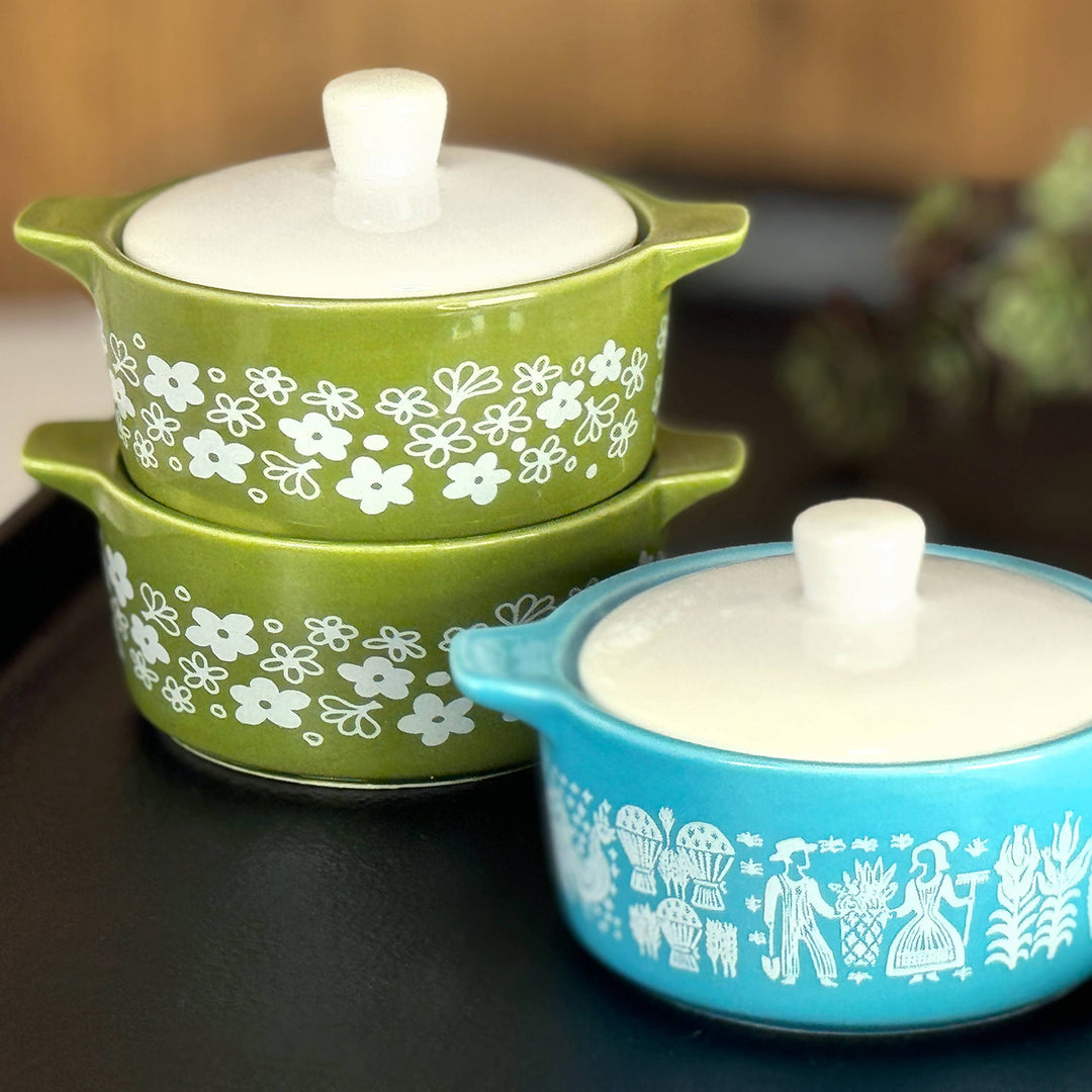 Twinkltoast - Pyrex-Inspired Spring Blossom Casserole Ceramic Trinket Box