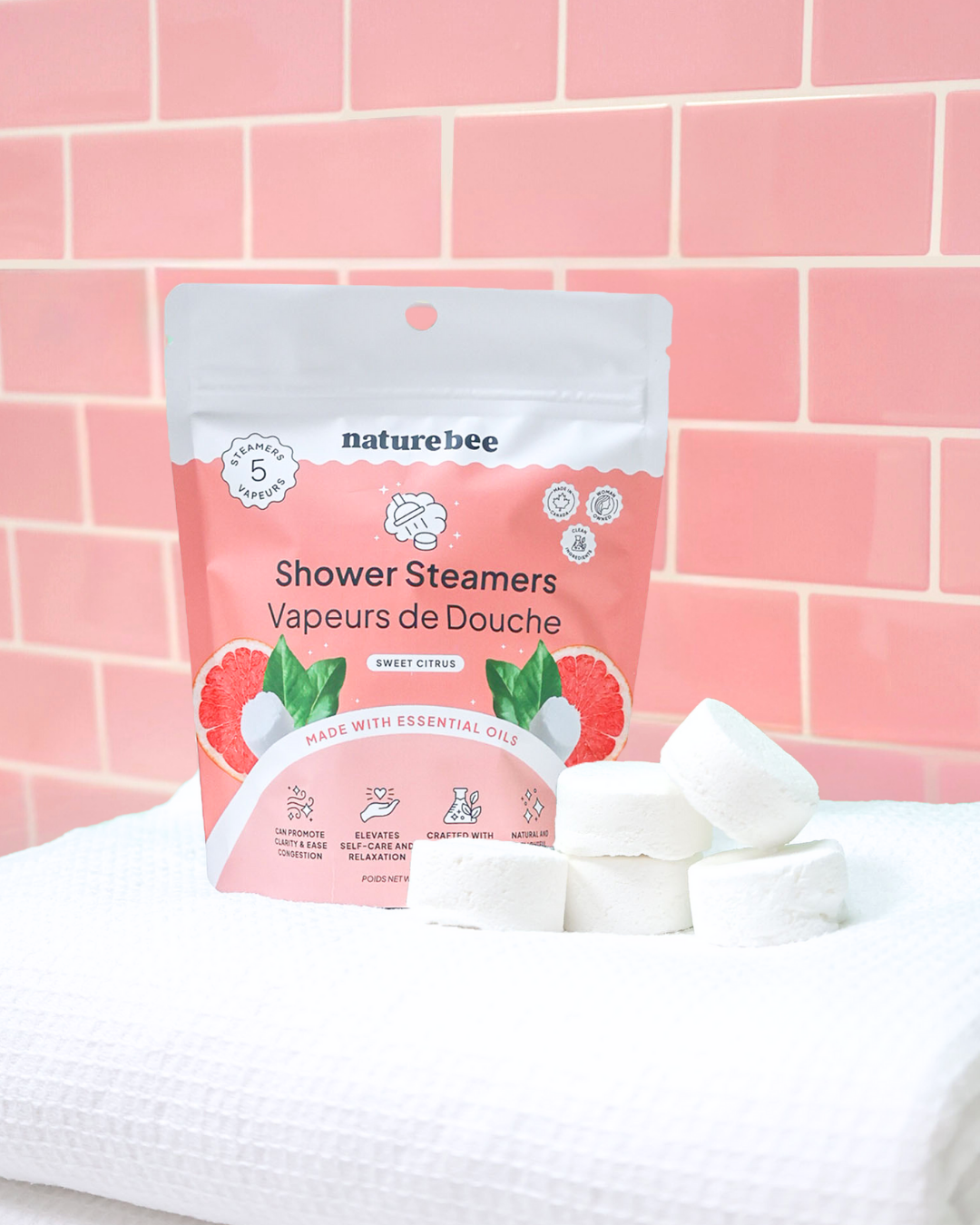 NATURE BEE - Sweet Citrus Shower Steamers | Nature Bee