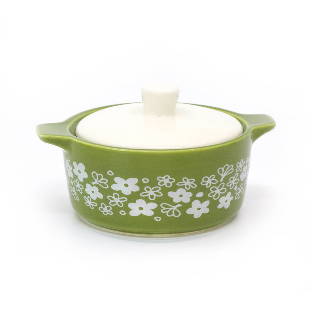 Twinkltoast - Pyrex-Inspired Spring Blossom Casserole Ceramic Trinket Box