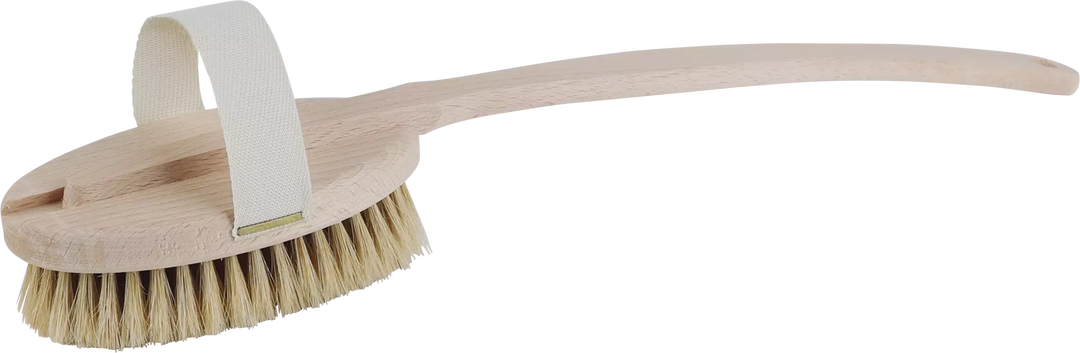Bath brush with handle