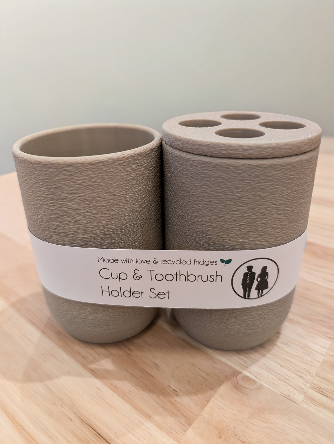 Bathroom Set - Cup and Toothbrush Holder