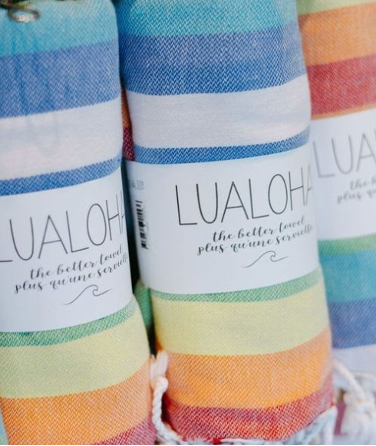 Lualoha towel stripe a pose / reflection collection
