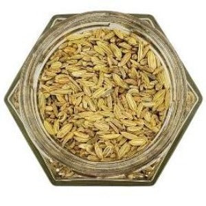 Fennel Seeds Whole in a jar with a white background