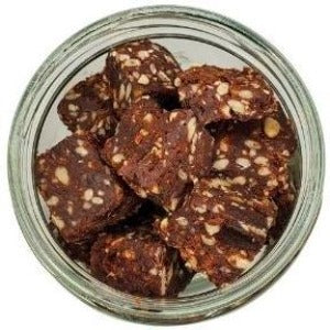 Energy Nuggets Vegan Organic in a jar with a white background