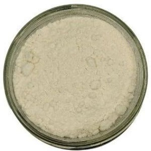 White background with a glass jar filled with Organic Cake and Pastry Flour.