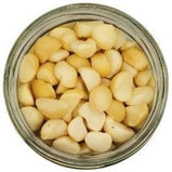 Macadamia Nuts, displayed in a container, are a visual delight. The smooth & creamy nut showcasing a pale, buttery color. These nuts, cascading from a clear jar, exude a sense of indulgence, inviting you to savor their delectable flavor and texture.