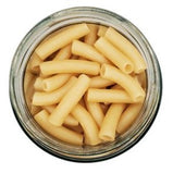 Brown Rice Penne organic in a jar with a white background (TOP)