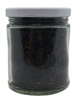 English Breakfast Black Tea organic in a jar with a white background (side view)