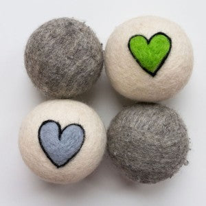 Wool Dryer Ball with leaf