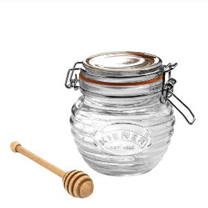 Kilner Honey Cliptop Jar W Beechwood Dipper 350ml