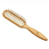 Bamboo Hairbrush - With Wooden Pins (Rectangle) (FSC