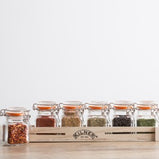 Kilner 20pc Clip Spice Jar Set filled example